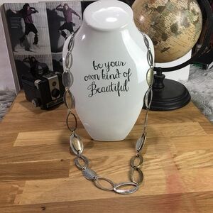 Vintage Y2K Chico’s Silver Link Necklace | Chunky Statement · Resort /Minimalist